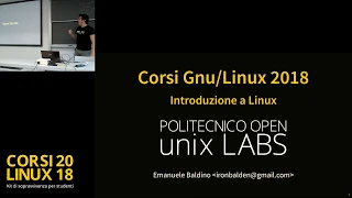 Corsi Linux 2018 - Intoduzione