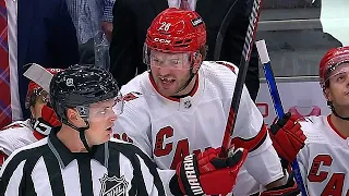 Scrum Breaks Out After Tampa Bay Lightning Goal, Brendan Lemieux Loses It On Official