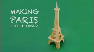 Making Eiffel Tower Paris handmade by popsicle ice-cream sticks - Art Craft 2019 .