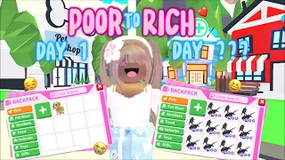 POOR TO RICH CHALLENGE IN 7 DAYS! 😱 Day 1! // Roblox Adopt Me!