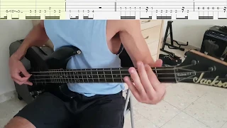 Nirvana - In Bloom Bass Cover with TABS on screen