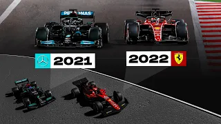 How slow are the F1 2022 cars comoared to 2021? - Lap time comparison
