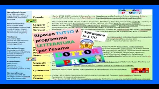 😱 RIPASSO/riassunto DI TUTTO IL PROGRAMMA DI LETTERATURA!!👍 esame maturità /terza media✅ ITALIANO