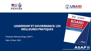 Manuel de formation sur le leadership et la gouvernance du conseil d'administration