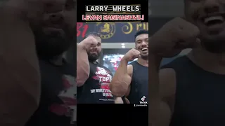 Larry Wheels vs Levan Saginashvili😈🔥 #shorts #armwrestling