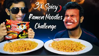 3X SPICY RAMEN NOODLES CHALLENGE🔥 | EATING CHALLENGE | SRI LANKA🇱🇰 | MAGU ASMR