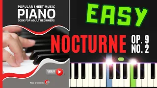 Nocturne Op 9 No 2 I Chopin I Easy Piano Tutorial Sheet Music for Beginners I Slow I Nuty