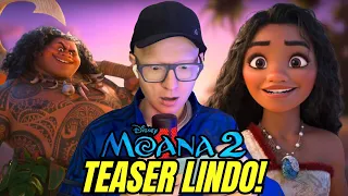 REACT 1º TEASER DE MOANA 2! VOLTA DE MAUI, FAMÍLIA CRESCEU, SIDKICKS E MAIS!