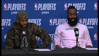 James Harden, Chris Paul & Capela Postgame Interview - Game 4 | May 6, 2018 | 2018 NBA Playoffs