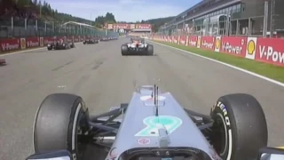 Michael Schumacher Belgium Spa 2012 Onboard F1 crash.