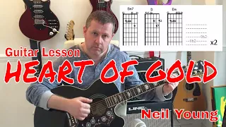 Neil Young - Heart Of Gold - Acoustic Guitar Tutorial (Chord Boxes)