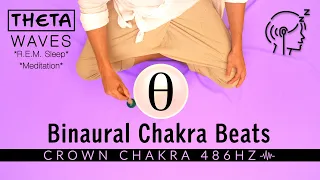 Crown Chakra Frequency Theta Binaural Beats for R.E.M. Sleep & Meditation | Singing Bowl Sound Bath