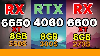 RTX 4060 VS RTX 3060 VS RX 6650 XT VS RX 6600 XT VS RTX 3060TI  1440p AMD RTX 4060 Gaming Benchmarks