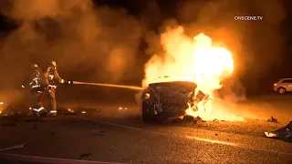 5 killed in fiery 2-car crash on Pacific Coast Highway in Ventura County