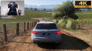 Forza Horizon 5 - AUDI RS4-R ABT - Test Drive with THRUSTMASTER TS-XW + TH8A - 4K