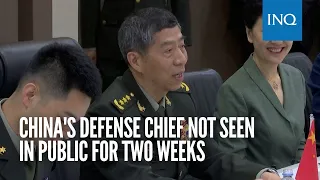 China's defense chief not seen in public for two weeks