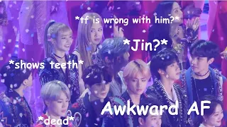 bts and blackpink being awkward af