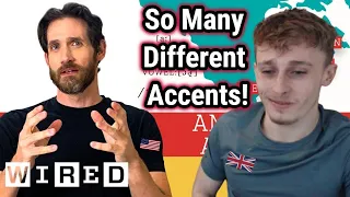 British Guy Reacting to Accent Expert Gives a Tour of U.S. Accents - (Part One) | WIRED