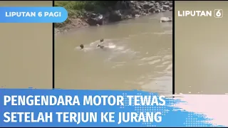 Pengendara Motor Jatuh ke Jurang Sedalam 50 Meter, Korban Tewas di Tempat | Liputan 6