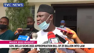 Gov. Bello Signs 2022 Appropriation Bill Of 211 Billion Into Law