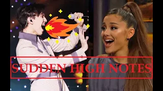 SUDDEN HIGH NOTES - Famous Singers Pt5