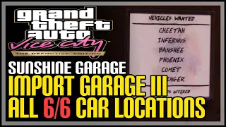 Sunshine Garage All Vehicle Wanted #3 Car Locations GTA Vice City The Definitive Edition