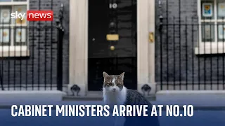 Government ministers arriving at Downing Street for Cabinet meeting