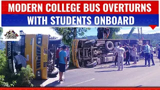 MODERN COLLEGE BUS OVERTURNS WITH STUDENTS ONBOARD IN PIPHEMA