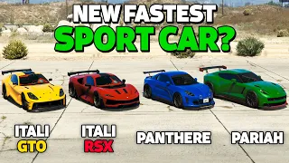 GTA 5 ONLINE - PANTHERE VS PARIAH VS ITALI GTO VS ITALI RSX (WHICH IS FASTEST?)