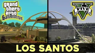 GTA V vs GTA San Andreas Los Santos Places