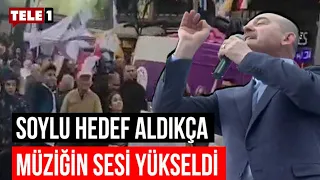 Müzikli protesto AKP mitingindeki Soylu’yu çıldırttı: Kepazeler…