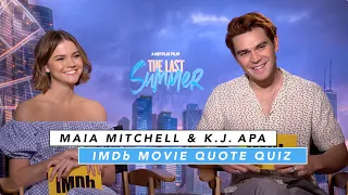 KJ Apa and Maia Mitchell Play The Romantic Movie Quote Game