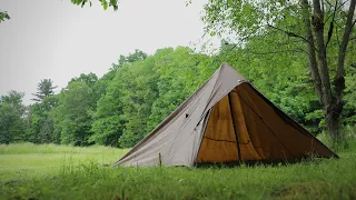 Make a Tent with a Tarp: 10x10 Oilcloth Tarp