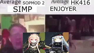 [GFL] Average Sopmod 2 Simp vs Average HK416 Enjoyer