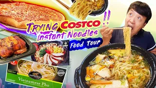 TRYING COSTCO Instant Noodles, ASIAN FOOD | COSTCO Food Tour!