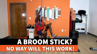 10-Minute Chair Workout With A Broom?