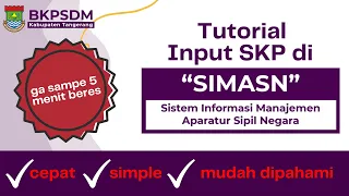 Tutorial Input SKP di SIMASN