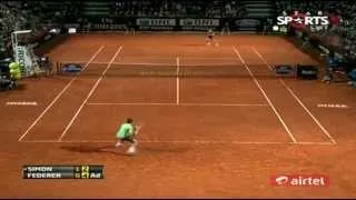 Roger Federer Vs Gilles Simon 3R HIGHLIGHTS ATP ROME 2013