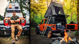 Jeep Wrangler Camping Build Tour with a Kitchen, 2 Beds and Closet