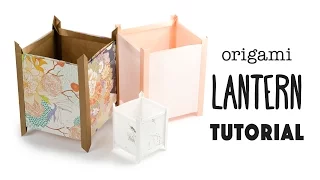 Origami Paper Lantern Tutorial - Japanese Andon Lamp 行灯 - Paper Kawaii