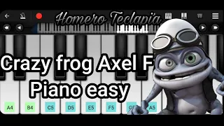 Crazy frog - Axel F Piano (Piano Tutorial) EASY Piano Mobile Perfect Piano🔥🎶🎹