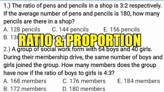 RATIO and PROPORTION | How many pencils are there in a shop? ratio of boys to girls is 4:3?