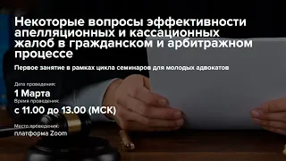 Некоторые вопросы эффективности апелляционных и кассационных жалоб.