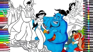 aladdin coloring book pages jasmine disney princess coloring How to Draw aladdin colours 2019 colors