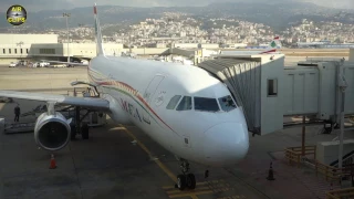 Cross-Syria (2016) MEA A320 Business Class Beirut to Amman [AirClips full flight series]