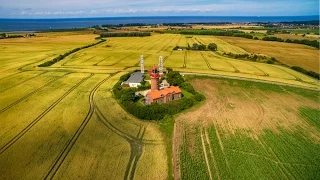 Leuchtturm in Bastorf und das Ostseebad Kühlungsborn, Lufbildaufnahme