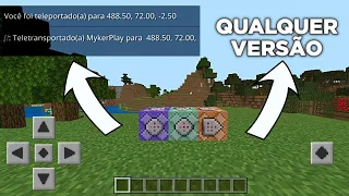 COMO TELEPORTAR USANDO O COMMAND BLOCK MINECRAFT POCKET EDITION E JAVA! -  QUALQUER VERSÃO !