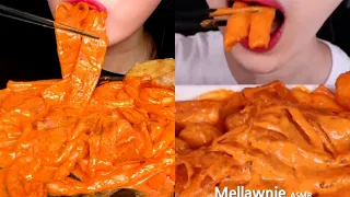 THE BEST ASMR Creamy Rose Tteokbokki Mukbang Compilation