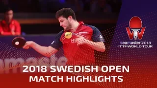 Dimitrij Ovtcharov vs Zhou Qihao | 2018 ITTF Swedish Open Highlights (1/4)