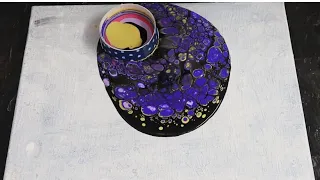 Open Cup Acrylic Pouring | Fluid Art | Beginner Friendly Technique | Open Cup Pour | Relaxing Art